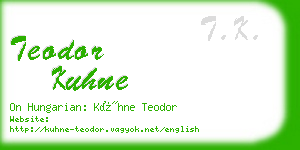 teodor kuhne business card
